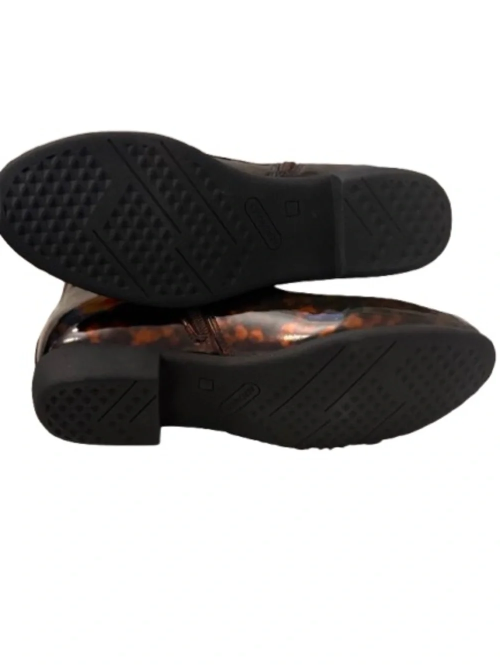 Aerosoles Spencer Tortoiseshell Rain Boots Women 7M Ankle Zip Waterproof NWOB